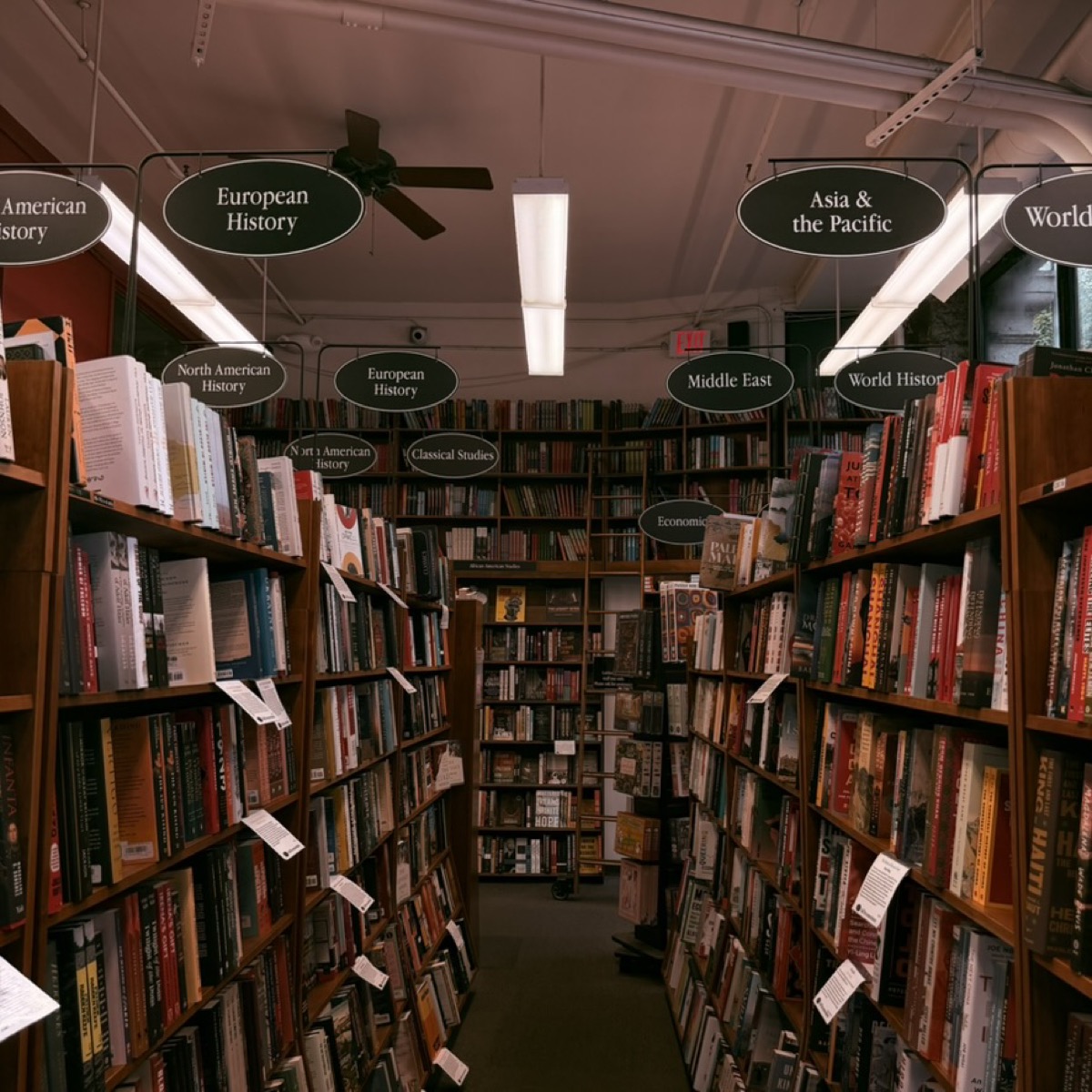harvard book store aisles